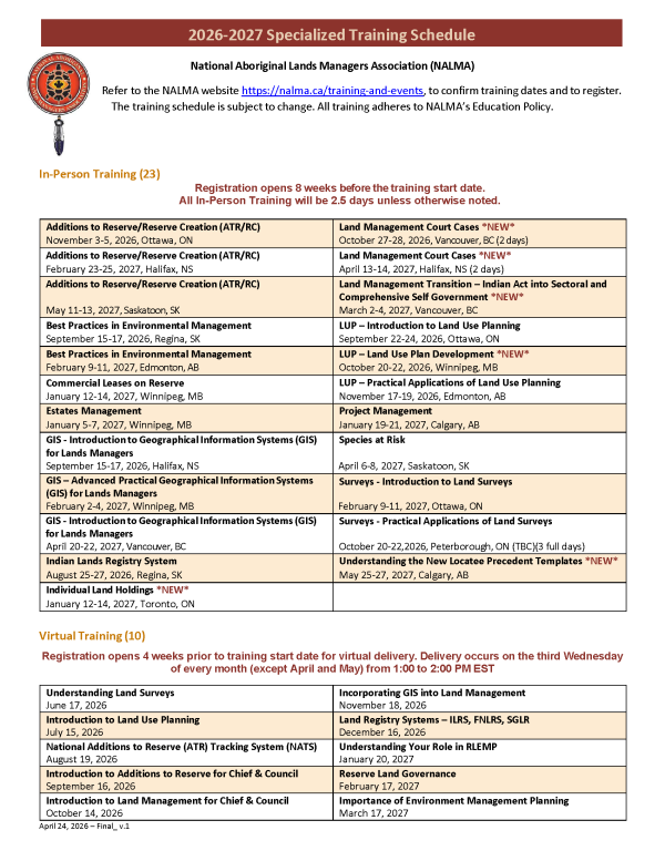 Specialized Training Schedule 2026-2027_Final_v.1
